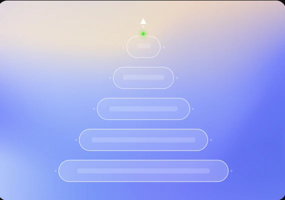 Illustration of steps building toward a goal