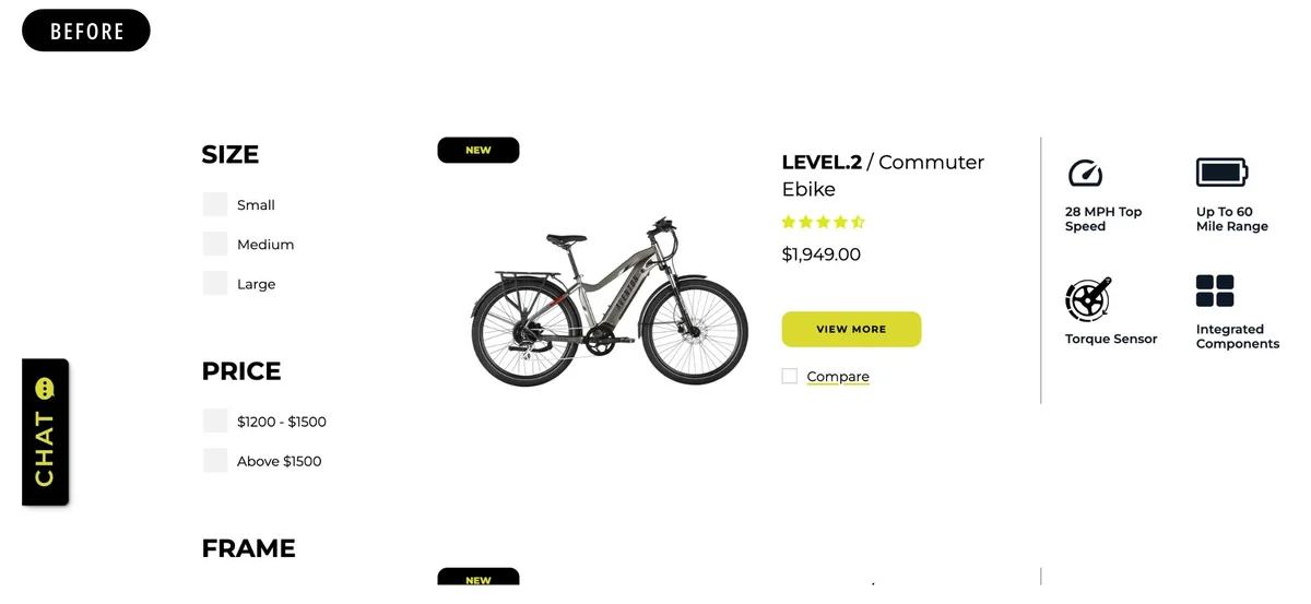 Aventon product listing page