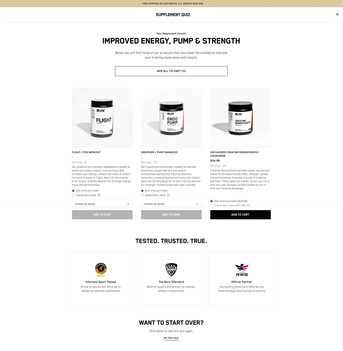 Supplement results