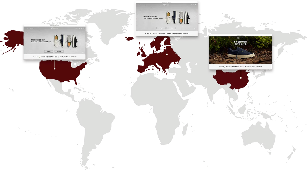 Map of CARIUMA's international projects