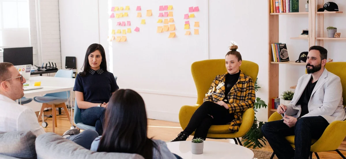 strategic meeting with people